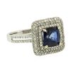 Image 2 : 14KT White Gold 2.90 ctw Sapphire and Diamond Ring