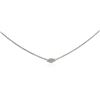 Image 2 : 14KT White Gold 0.14 ctw Diamond Solitaire Necklace