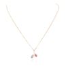 Image 2 : 14KT Rose Gold 1.46 ctw Tourmaline and Diamond Pendant With Chain