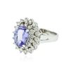 Image 2 : 14KT White Gold 2.82 ctw Tanzanite and Diamond Ring