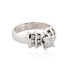 Image 2 : 14KT White Gold 1.05 ctw Diamond Ring