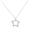 Image 1 : 14KT White Gold 0.35 ctw Star Pendant With Chain