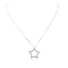 Image 2 : 14KT White Gold 0.35 ctw Star Pendant With Chain