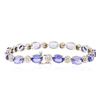 Image 2 : 14KT White Gold 17.16 ctw Tanzanite and Diamond Bracelet