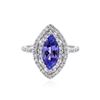 Image 1 : 14KT White Gold 1.64 ctw Tanzanite and Diamond Ring
