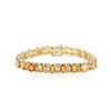 Image 1 : 14KT Yellow Gold 17.02 ctw Orange Sapphire and Diamond Bracelet