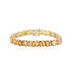 Image 1 : 14KT Yellow Gold 17.02 ctw Orange Sapphire and Diamond Bracelet