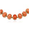 Image 2 : 14KT Yellow Gold 75.33 ctw Coral and Diamond Necklace