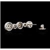 Image 2 : 14KT White Gold 0.57 ctw Diamond Earrings