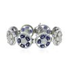 Image 1 : 14KT White Gold 21.00 ctw Sapphire and Diamond Bracelet
