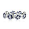 Image 2 : 14KT White Gold 21.00 ctw Sapphire and Diamond Bracelet