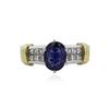 Image 1 : Platinum 1.84 ctw Sapphire and Diamond Ring