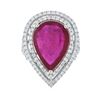 Image 1 : 14KT Two-Tone Gold 8.21 ctw Ruby and Diamond Ring