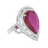 Image 2 : 14KT Two-Tone Gold 8.21 ctw Ruby and Diamond Ring
