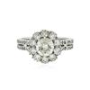 Image 1 : 14KT White Gold 2.76 ctw Diamond Ring