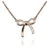 Image 2 : 14KT Rose Gold Bow Necklace