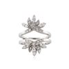 Image 1 : 14KT White Gold 0.50 ctw Diamond Ring Guard