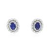 Image 1 : 14KT White Gold 1.04 ctw Sapphire and Diamond Earrings
