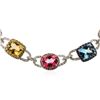 Image 2 : 14KT White Gold 80.22 ctw Multi Gemstone and Diamond Necklace