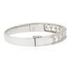 Image 2 : 18KT White Gold 1.43 ctw Diamond Bangle Bracelet