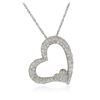 Image 2 : 14KT White Gold 1.35 ctw Diamond Pendant With Chain