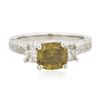 Image 1 : 18KT White Gold 3.24 ctw Diamond Ring