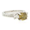 Image 2 : 18KT White Gold 3.24 ctw Diamond Ring