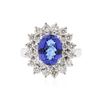 Image 1 : 14KT White Gold 2.01 ctw Tanzanite and Diamond Ring