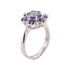 Image 3 : 14KT White Gold 1.37 ctw Tanzanite, Sapphire and Diamond Ring