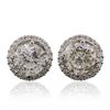 Image 1 : 18KT White Gold 3.14 ctw Diamond Stud Earrings