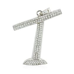 10KT White Gold 3.60 ctw Diamond Pendant