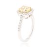 Image 3 : 18KT White Gold EGL USA Certified 2.04 ctw VS1/Fancy Yellow Diamond Ring