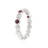 Image 3 : 18KT White Gold 0.34 ctw Ruby and Diamond Ring