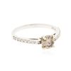 Image 2 : 14KT White Gold 0.84 ctw Diamond Ring