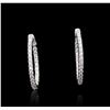 Image 1 : 14KT White Gold 0.92 ctw Diamond Earrings
