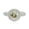 Image 1 : 14KT White Gold 1.65 ctw Diamond Ring