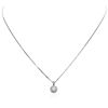 Image 1 : 14KT White Gold 0.90 ctw Diamond Pendant With Chain