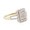 Image 2 : 10KT Two-Tone Gold 0.50 ctw Diamond Ring