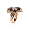 Image 3 : 14KT Rose Gold 1.93 ctw Morganite, Onyx and Diamond Ring