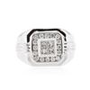 Image 1 : 14KT White Gold 0.88 ctw Diamond Ring