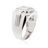 Image 3 : 14KT White Gold 0.88 ctw Diamond Ring