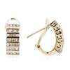 Image 2 : 10KT Yellow Gold 0.75 ctw Diamond Earrings