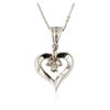 Image 2 : 14KT White Gold 0.25 ctw Diamond Pendant With Chain