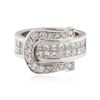 Image 1 : 14KT White Gold 0.97 ctw Diamond Ring