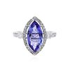 Image 1 : 14KT White Gold 2.46 ctw Tanzanite and Diamond Ring