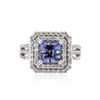 Image 1 : 14KT White Gold 2.16 ctw Tanzanite and Diamond Ring