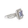 Image 2 : 14KT White Gold 2.16 ctw Tanzanite and Diamond Ring