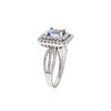 Image 3 : 14KT White Gold 2.16 ctw Tanzanite and Diamond Ring