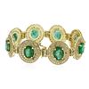 Image 2 : 14KT Yellow Gold 37.2 ctw Emerald and Diamond Bracelet