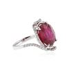 Image 2 : 18KT White Gold 8.43 ctw Ruby and Diamond Ring